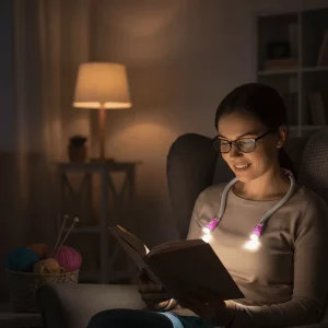 Lampe LED Flexible Tour de Cou – Éclairage Mains Libres pour Lecture et Bricolage