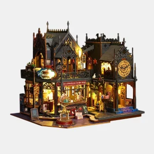 Puzzle 3D en Bois – Maison Livre Captivante avec Éclairage LED Magique