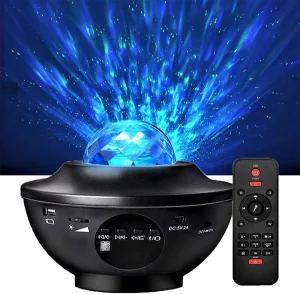 Projecteur Galaxie LED avec Haut-Parleur Bluetooth – Lumière d’Ambiance Étoiles & Nébuleuse