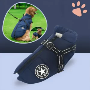 Manteau d’Hiver Imperméable pour Chien avec Harnais Réfléchissant