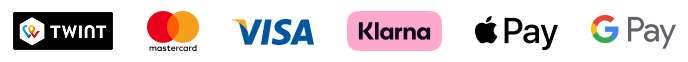 Twint, Mastercard, Visa, Klarna, Apple Pay, Google Pay